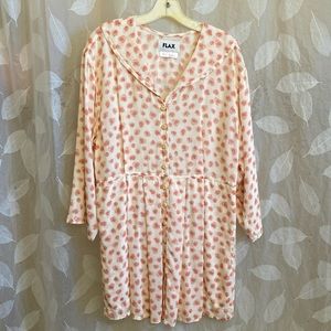 FLAX pink and white flower dress